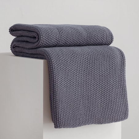 Koc jednokolorowy dzianinowy Zaldar 130x170 cm