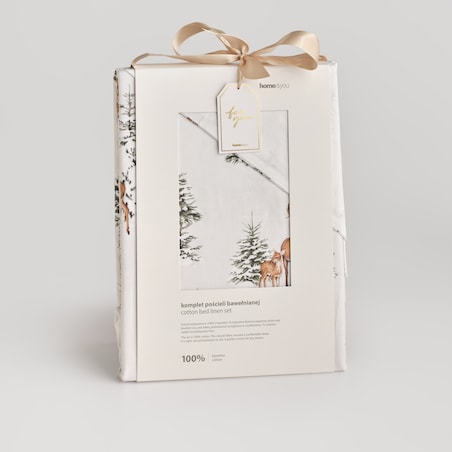 Pościel Bawełniana Hivros 140x200 cm z motywem zwierząt leśnych