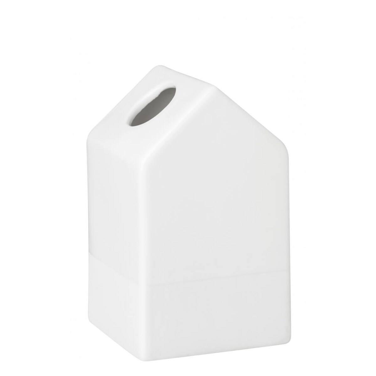 Zestaw 4 wazoników, domki białe, Porcelana