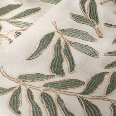 Bieżnik Haftowany Leafso 35x180 cm z motywem liściastym