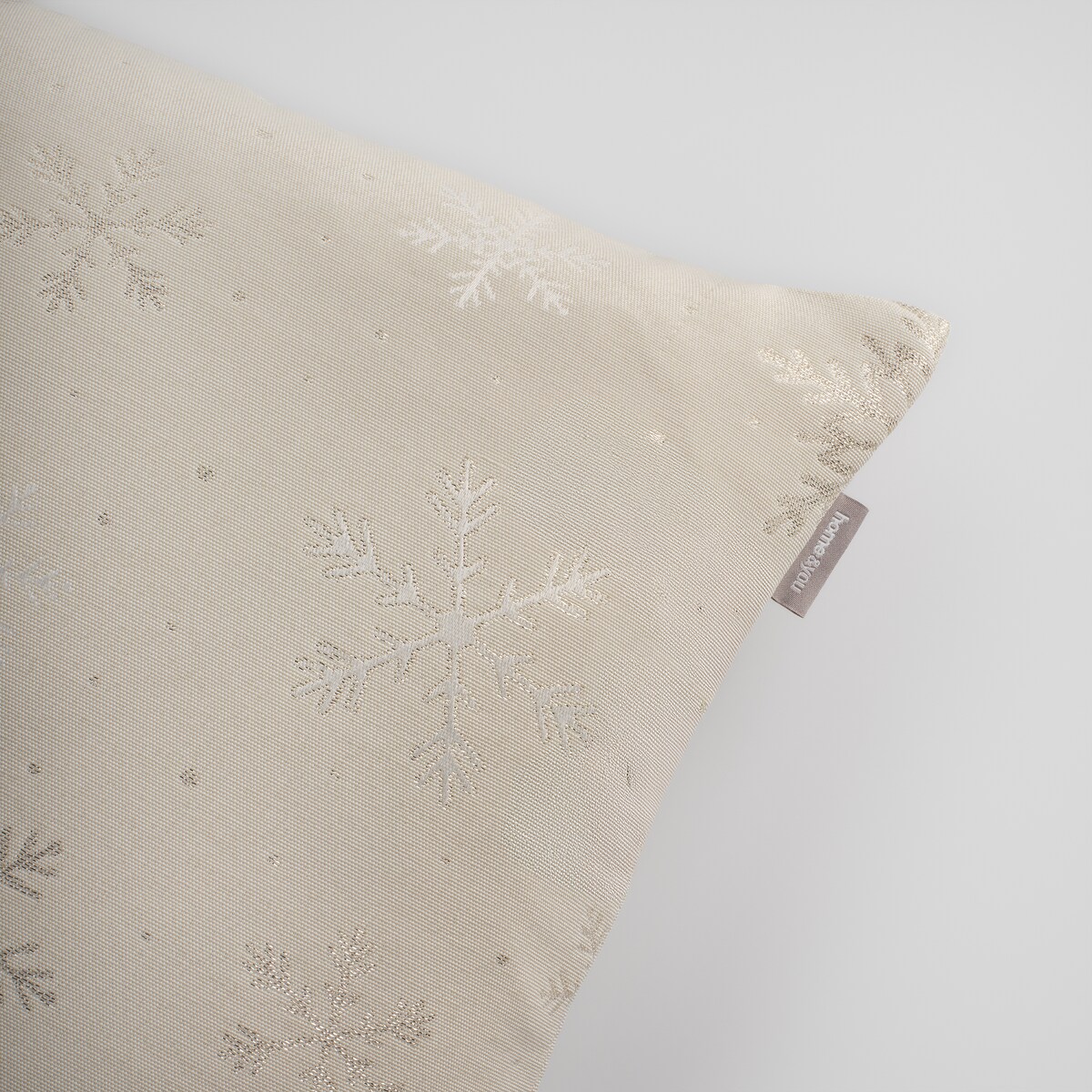 Poszewka Żakardowa Preciosita 45x45 cm z motywem śnieżynki