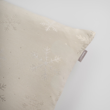 Poszewka Żakardowa Preciosita 45x45 cm z motywem śnieżynki