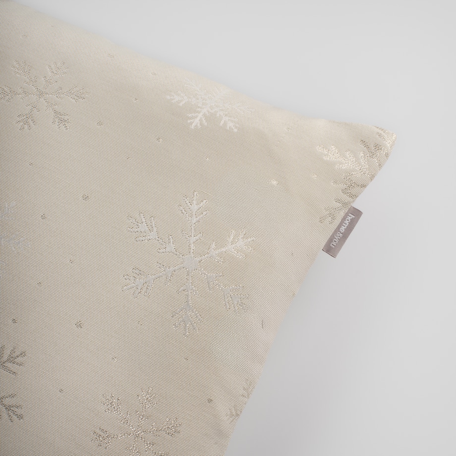 Poszewka Żakardowa Preciosita 45x45 cm z motywem śnieżynki