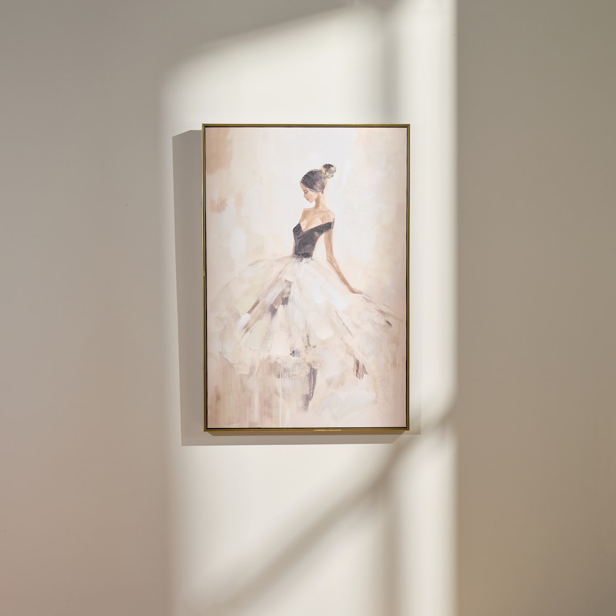 Ręcznie zdobiony obraz kobiety w ramie adorne 60x90