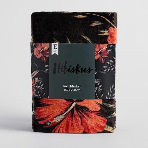 Drukowany koc Hibiskus 150x200 cm