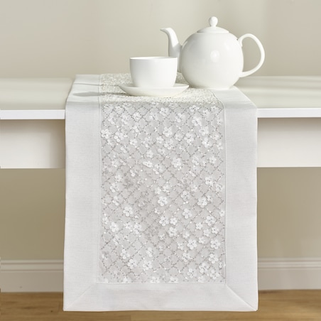 Bieżnik Blossia 35x180 cm z wzorem kwiatowym