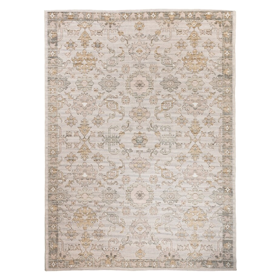 Dywan Wełniany Sahara 160x230 cm Ornament Vintage Beżowy