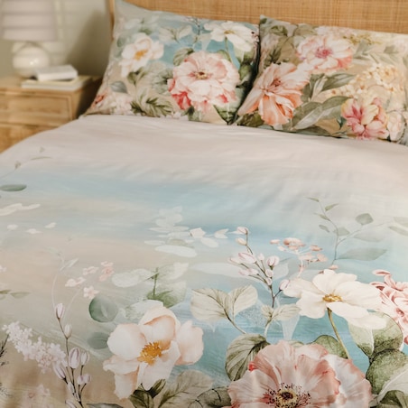 Pościel z bawełny satynowej Sunpala 160x200 cm z motywem kwiatowym