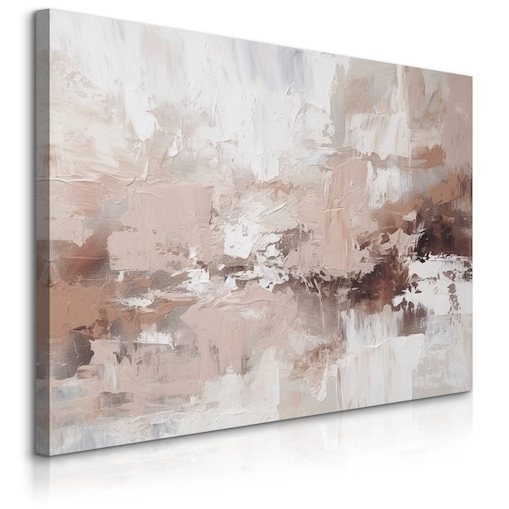 Obraz Canvas Do Salonu Abstrakcyjne Wzory Farba Beżowa Dekoracja 70x50cm