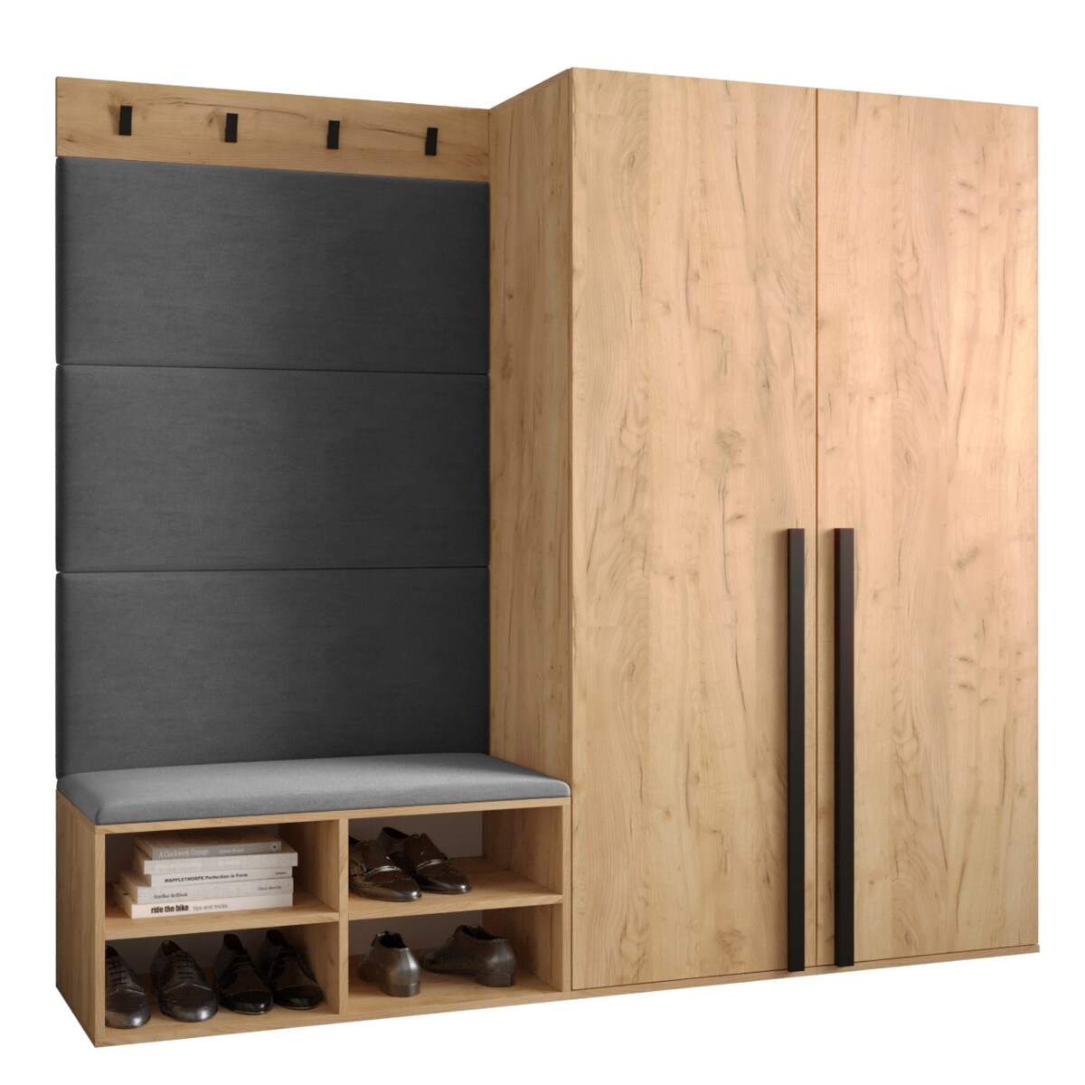 Garderoba do przedpokoju Abiks MIRO 5 craft+manila16