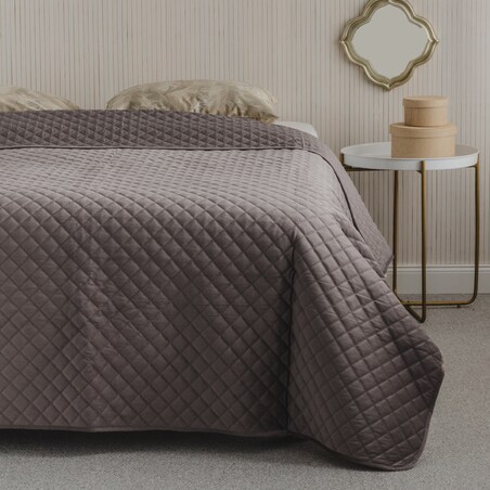 Narzuta Welwetowa w Wytłaczany Geometryczny Wzór Mismi 200x220 cm