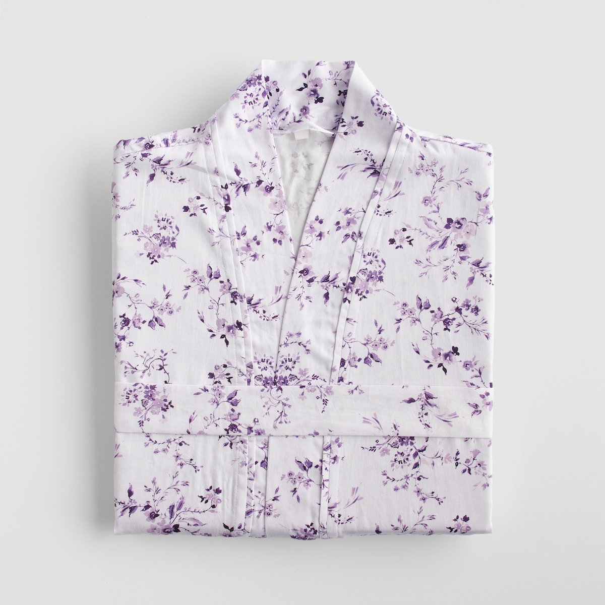 Szlafrok z bawełny satynowej Fiorre z motywem kwiatowym