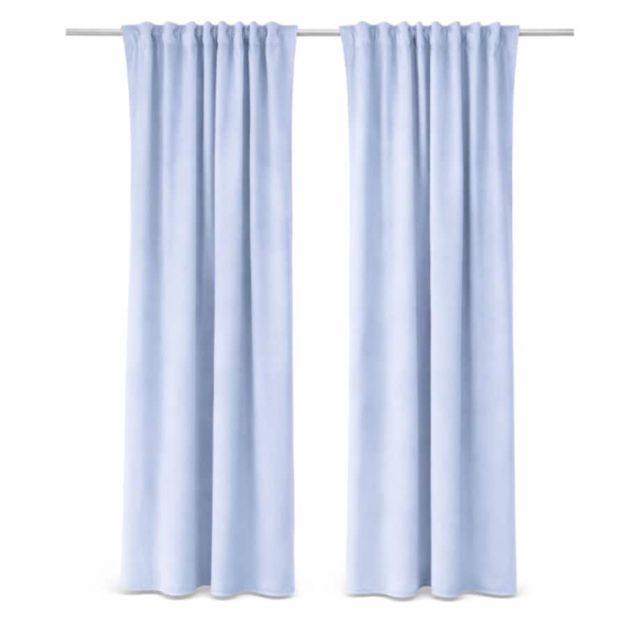 Zasłona welurowa Werona w kolorze baby blue