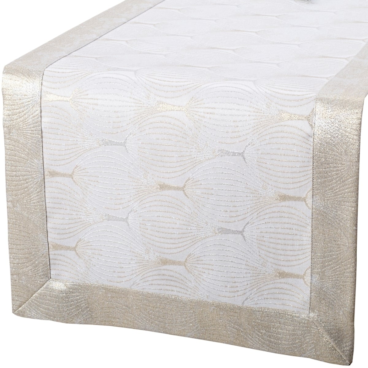 Bieżnik plamoodporny LZS-33022 - 40x200 cm - złoty - 40cm x 200cm