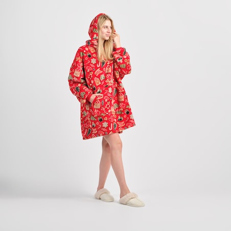 Ponczo Ginno z motywem piernika