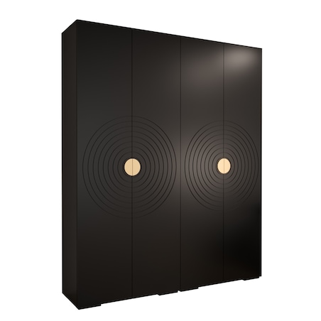 Szafa przesuwna Garderoba MANHATTAN RYFEL 6 200 gł. 47 czarny