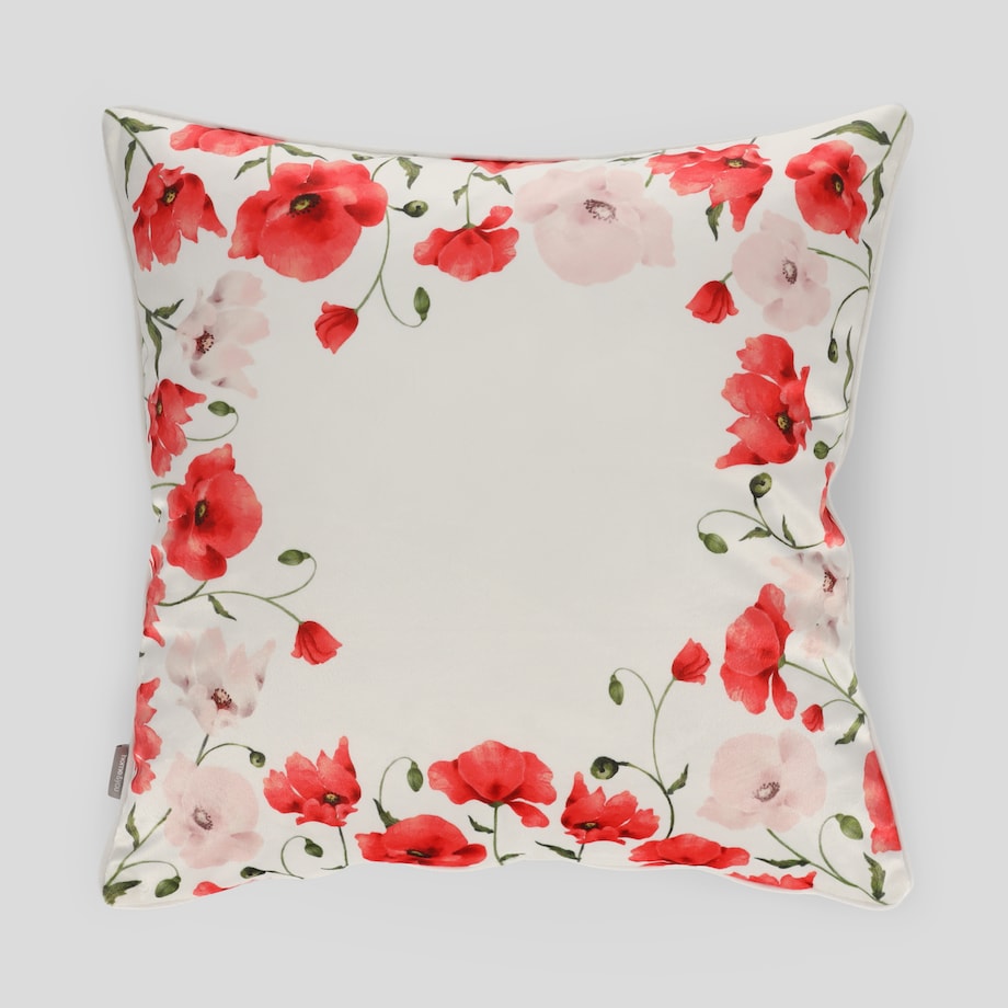 Poszewka Welwetowa Popini 45x45 cm z motywem kwiatowym