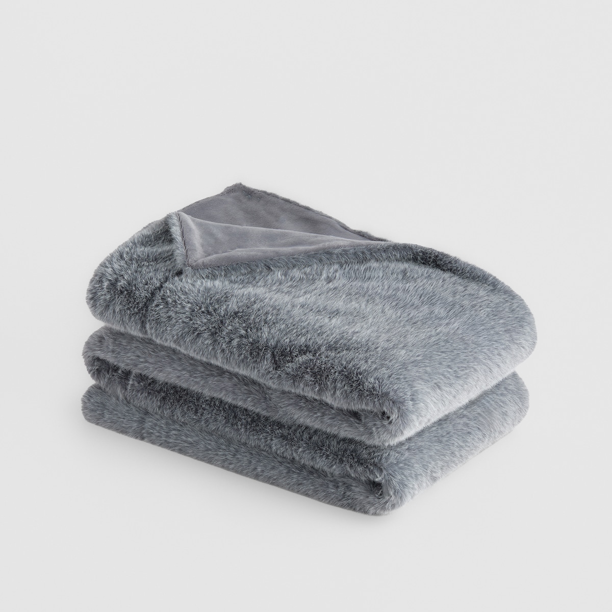 Jednokolorowa futrzana narzuta na łóżko Paranosi 180x200 cm
