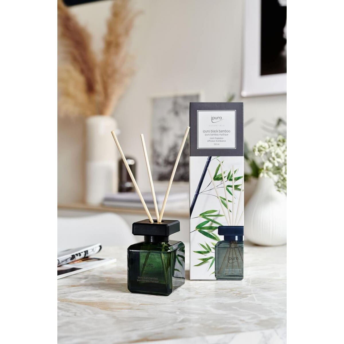 Dyfuzor zapachowy ipuro ESSENTIALS, Black Bamboo, 100 ml