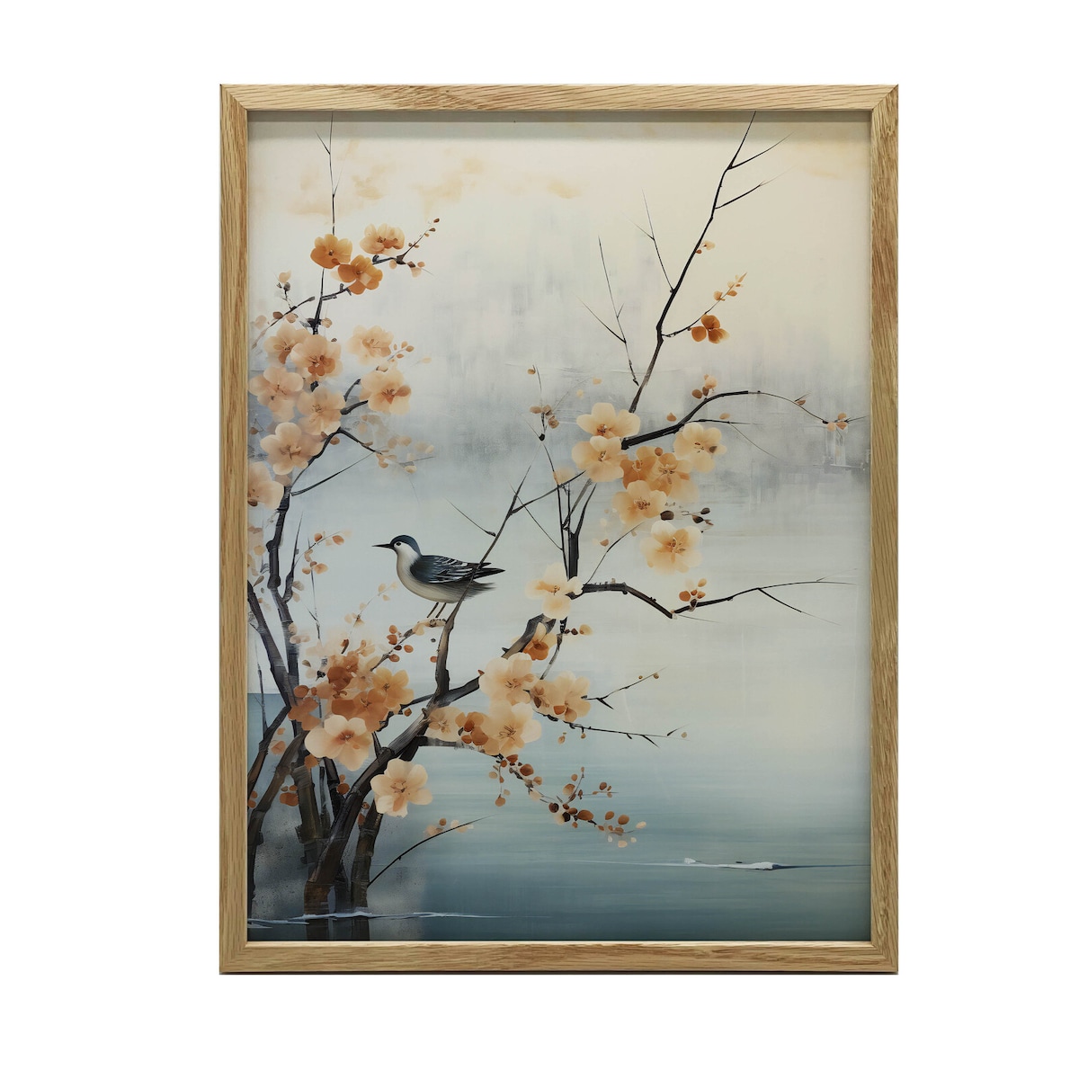 Wiosenne Cuda na Wiśni, 50x70 cm, rama drewniana jasny dąb, papier matowy 230 gsm