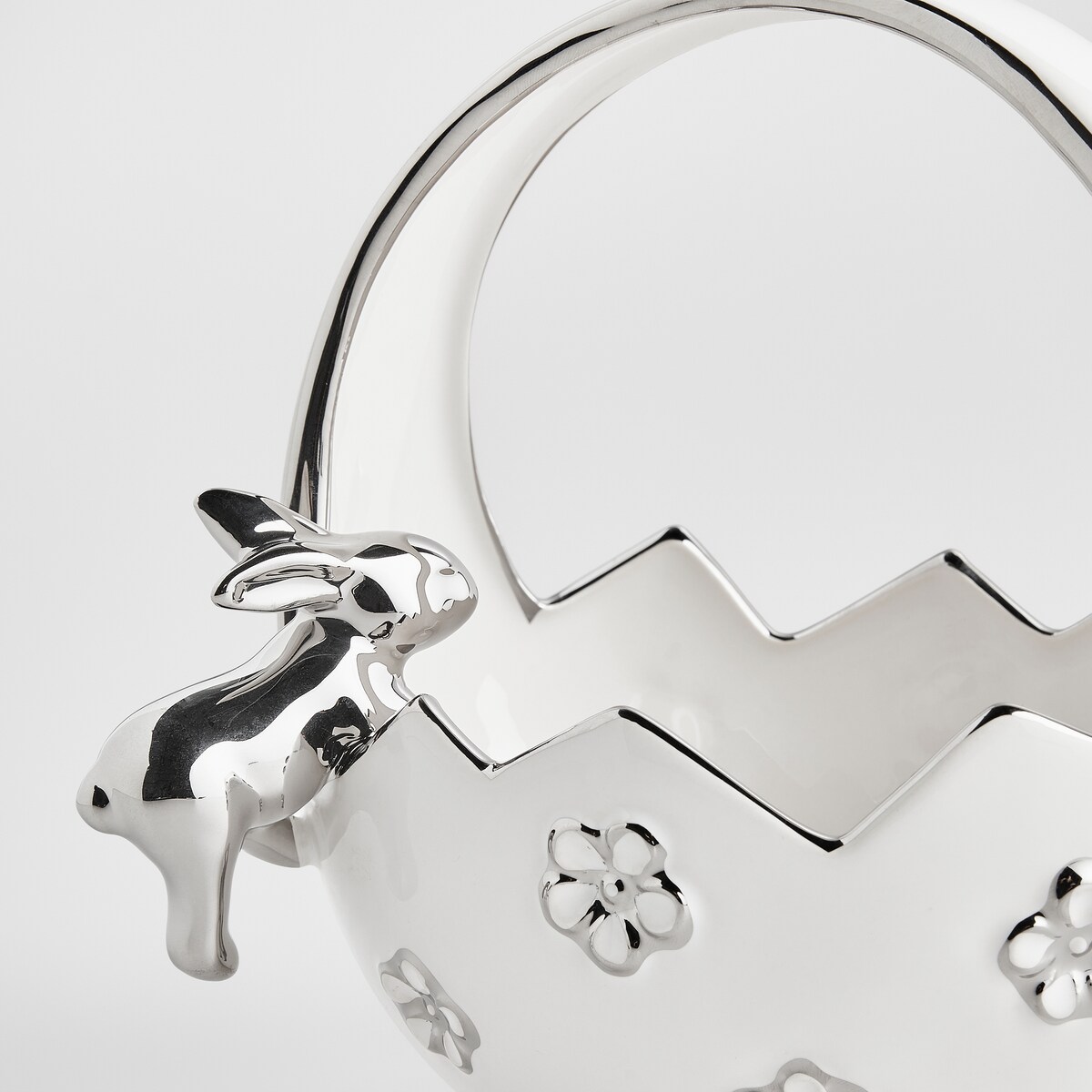 Koszyk Flosales z motywem królika i kwiatów