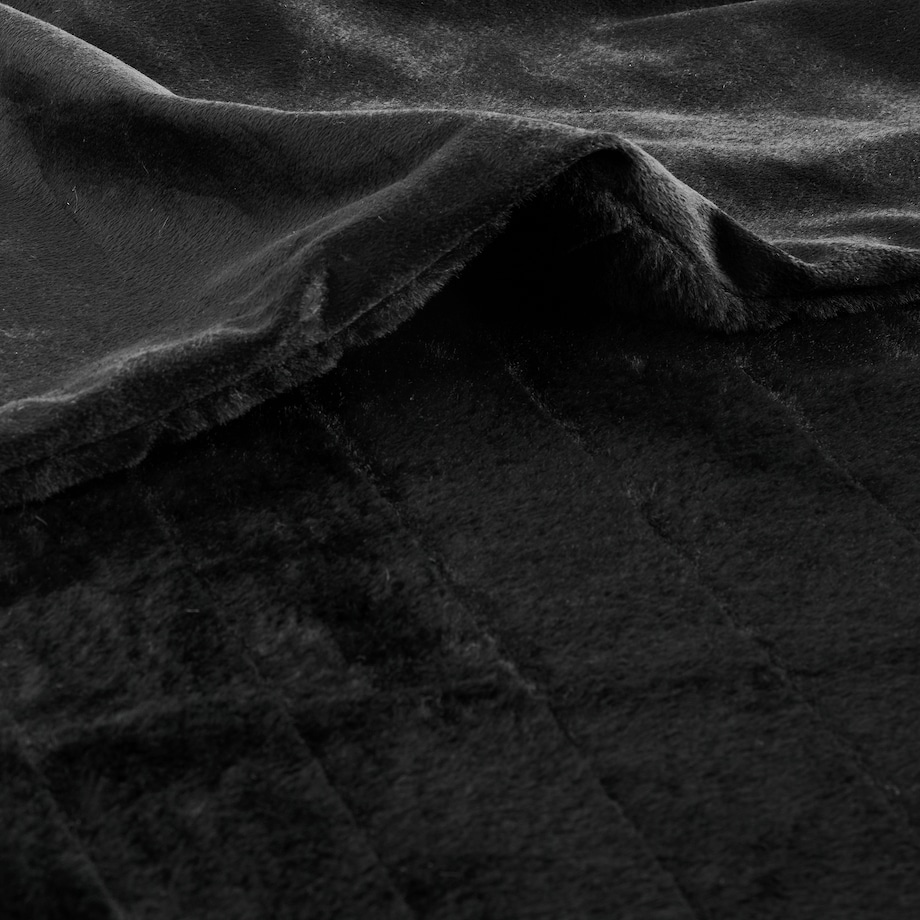 Jednokolorowa futrzana narzuta na łóżko Classolo 180x200 cm