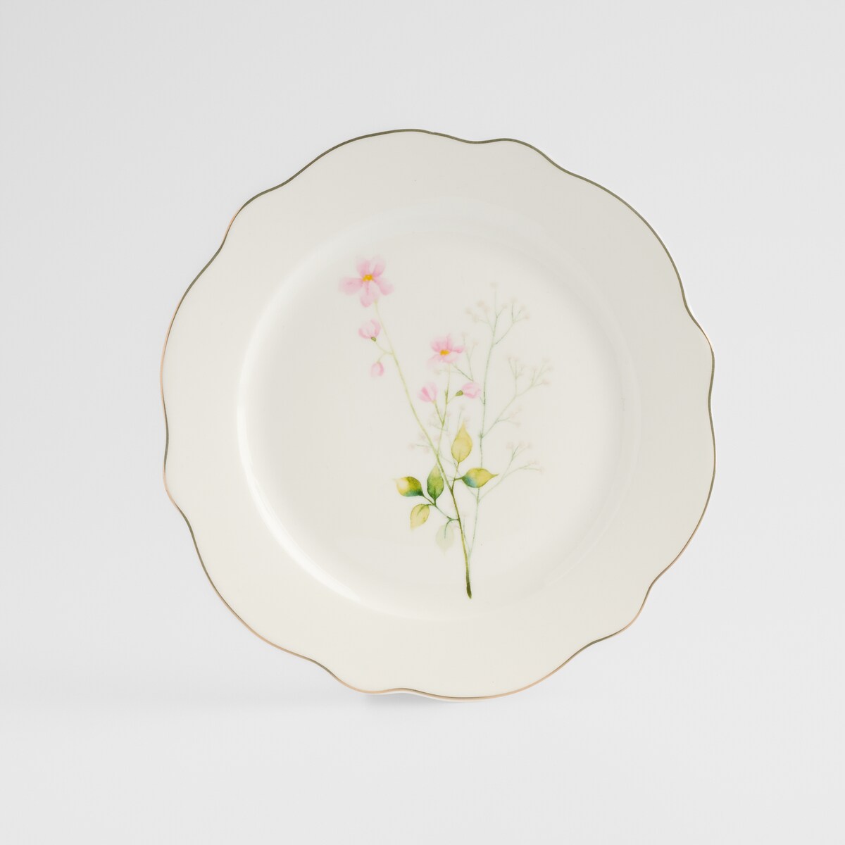 Talerz Deserowy Meadinna z motywem kwiatowym