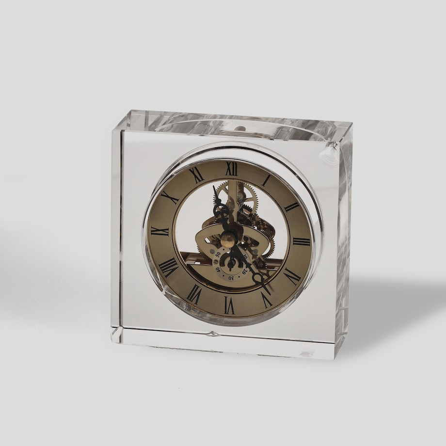 zegar stojący ze szkła kryształowego richos