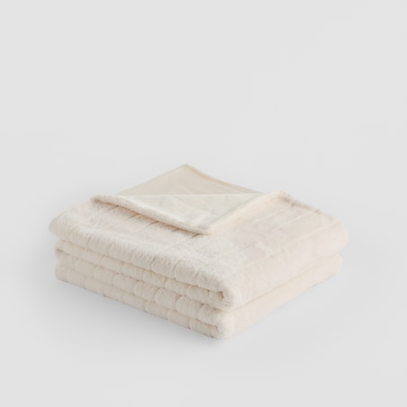 Jednokolorowa futrzana narzuta na łóżko Classolo 180x200 cm