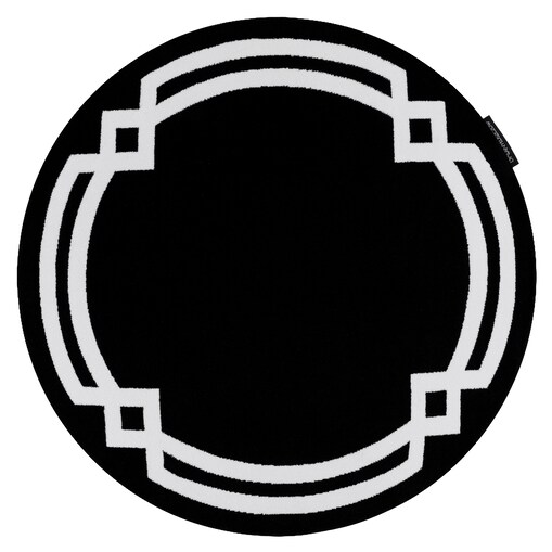 Dywan HAMPTON Lux koło czarny koło 160 cm