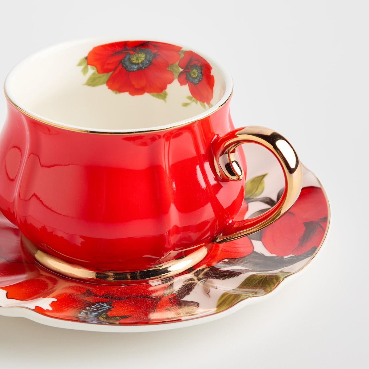 Filiżanka w opakowaniu prezentowym Lascivia z motywem kwiatowym