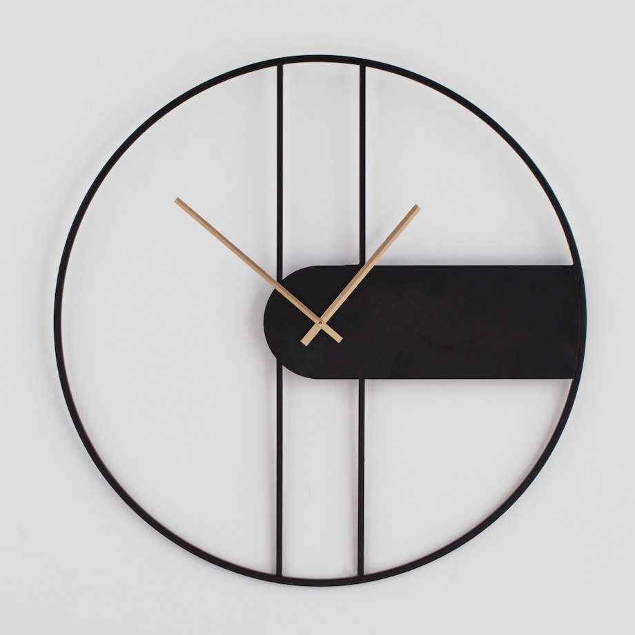 Industrialny Zegar Ścienny Blankes z motywem geometrycznym