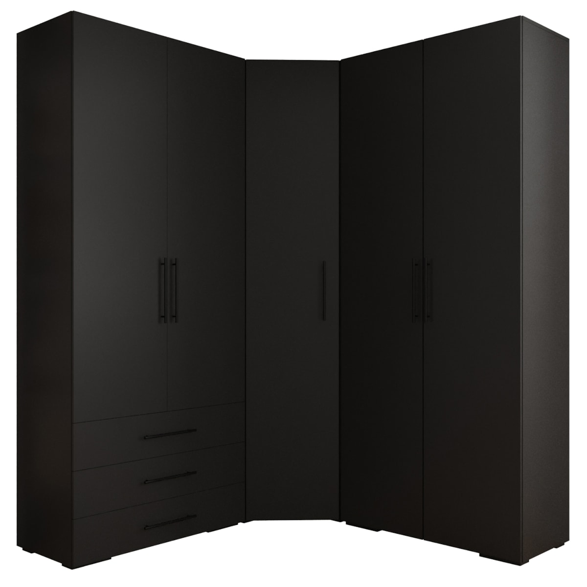 Garderoba wysoka do przedpokoju INOVA 3 Z1 czarny+czarny