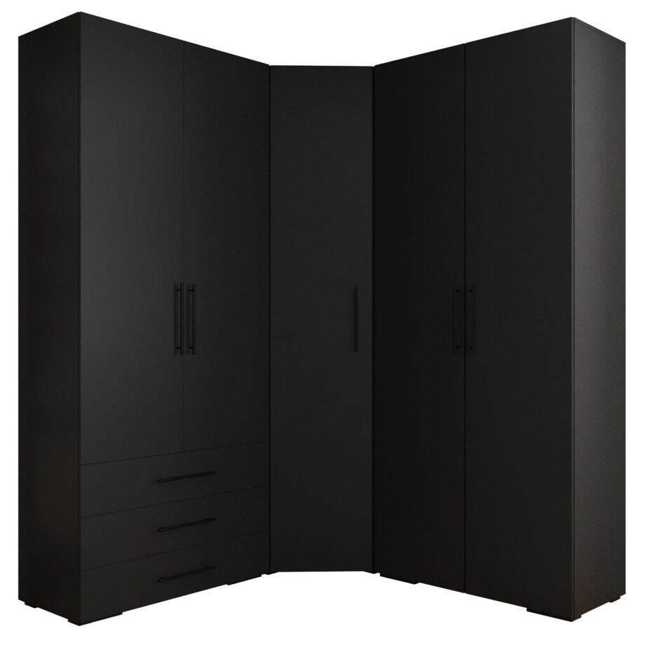 Garderoba wysoka do przedpokoju INOVA 3 Z1 czarny+czarny