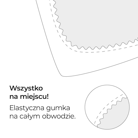 Prześcieradło z bawełny satynowej z gumką Satinette 200x220x25 cm