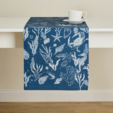 Bieżnik z nadrukiem Coraleia 35x180 cm z motywem morskim