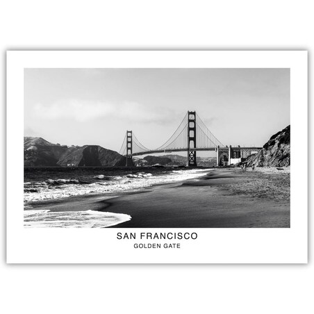 plakat san francisco golden gate 21x30