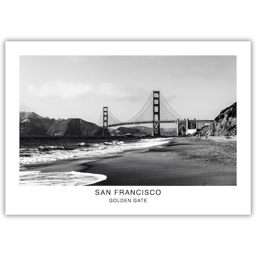 plakat san francisco golden gate 21x30