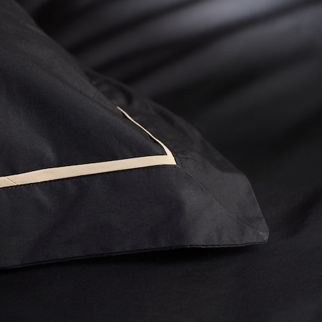 Jednokolorowa pościel z perkalu z lamówką Perlamo 160x200 cm