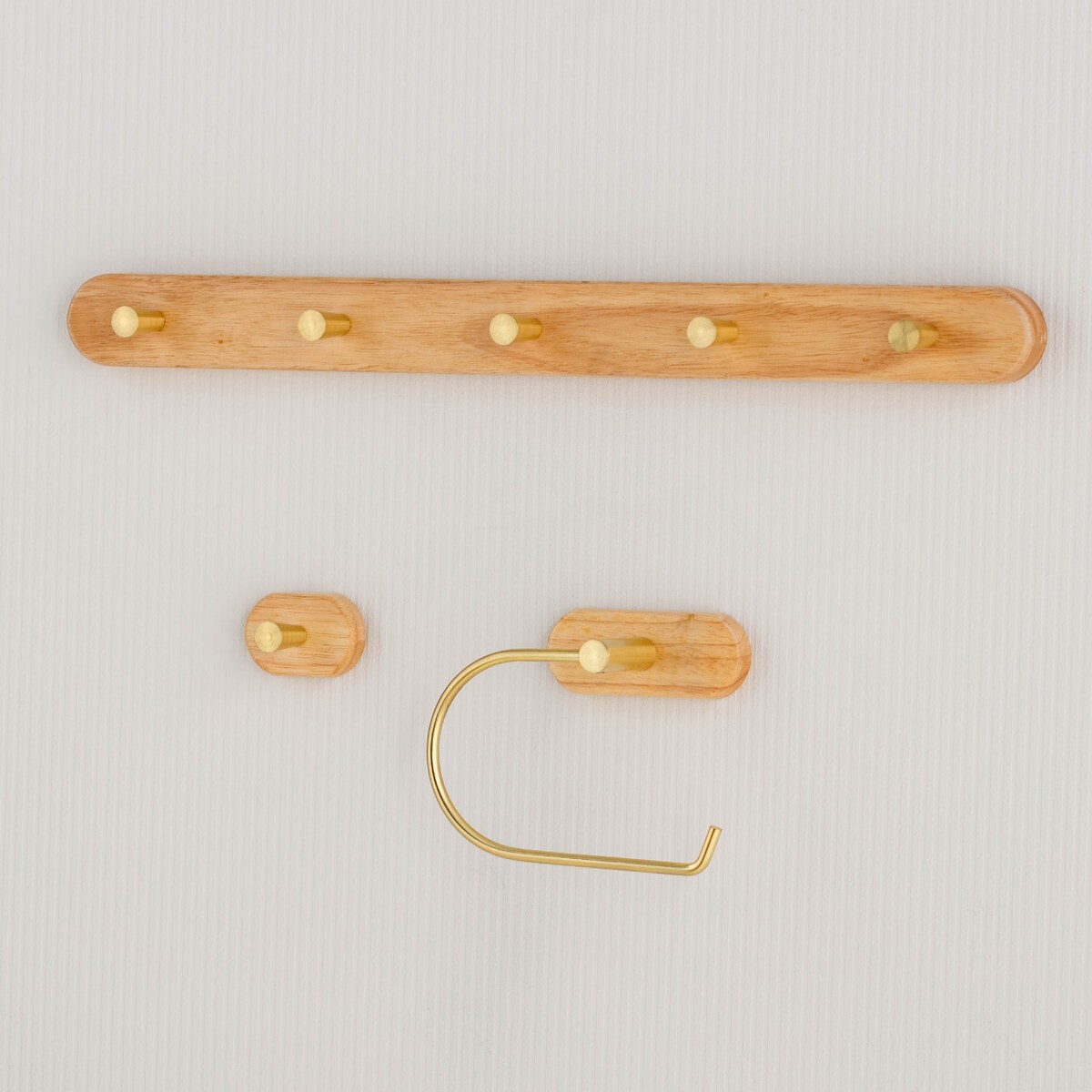 Uchwyt Na Papier z drewna i złotego metalu Balili