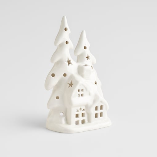 Świecznik Snowy village z motywem domku