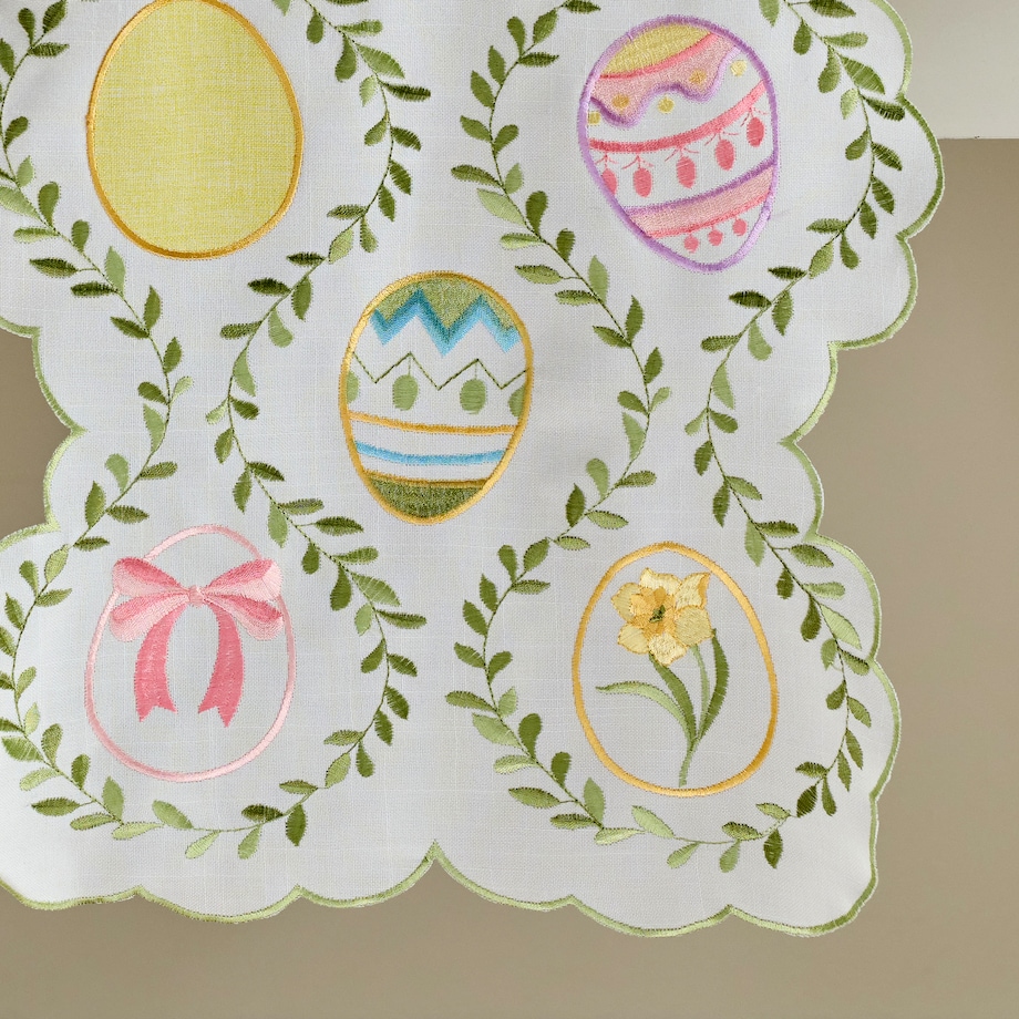 Bieżnik Haftowany Pisani 35x174 cm z motywem jajka