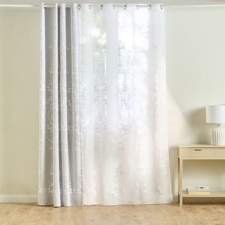 Firana haftowana Ariela 140x250 cm z motywem arabeski