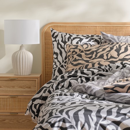 Pościel Bawełniana Kamea 160x200 cm z motywem liściastym