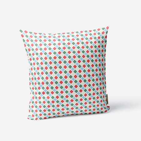 Poduszka świąteczna - Świąteczna kratka 45x45 cm