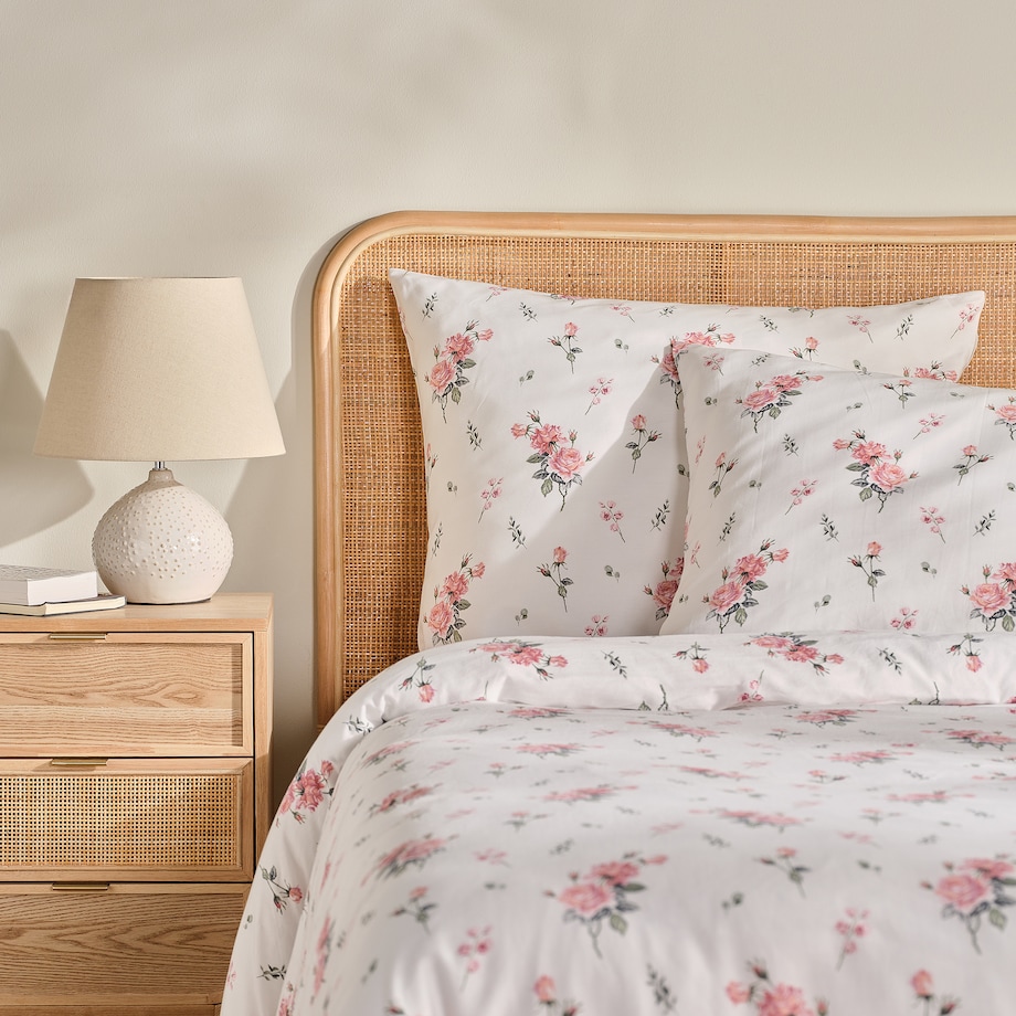 Pościel z bawełny satynowej Charyor 200x220 cm z wzorem kwiatowym