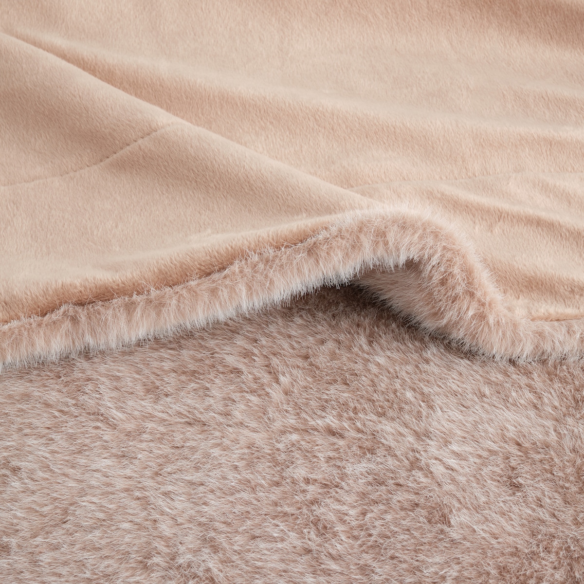 Jednokolorowa futrzana narzuta na łóżko Paranosi 180x200 cm