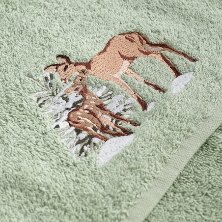 Komplet ręczników dekoracyjnych do twarzy lub rąk 2szt Hirvos 30x50 cm z motywem zwierząt leśnych