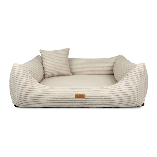 Beżowe legowisko dla psa i kota Rimini - wyciągany materac 50x70