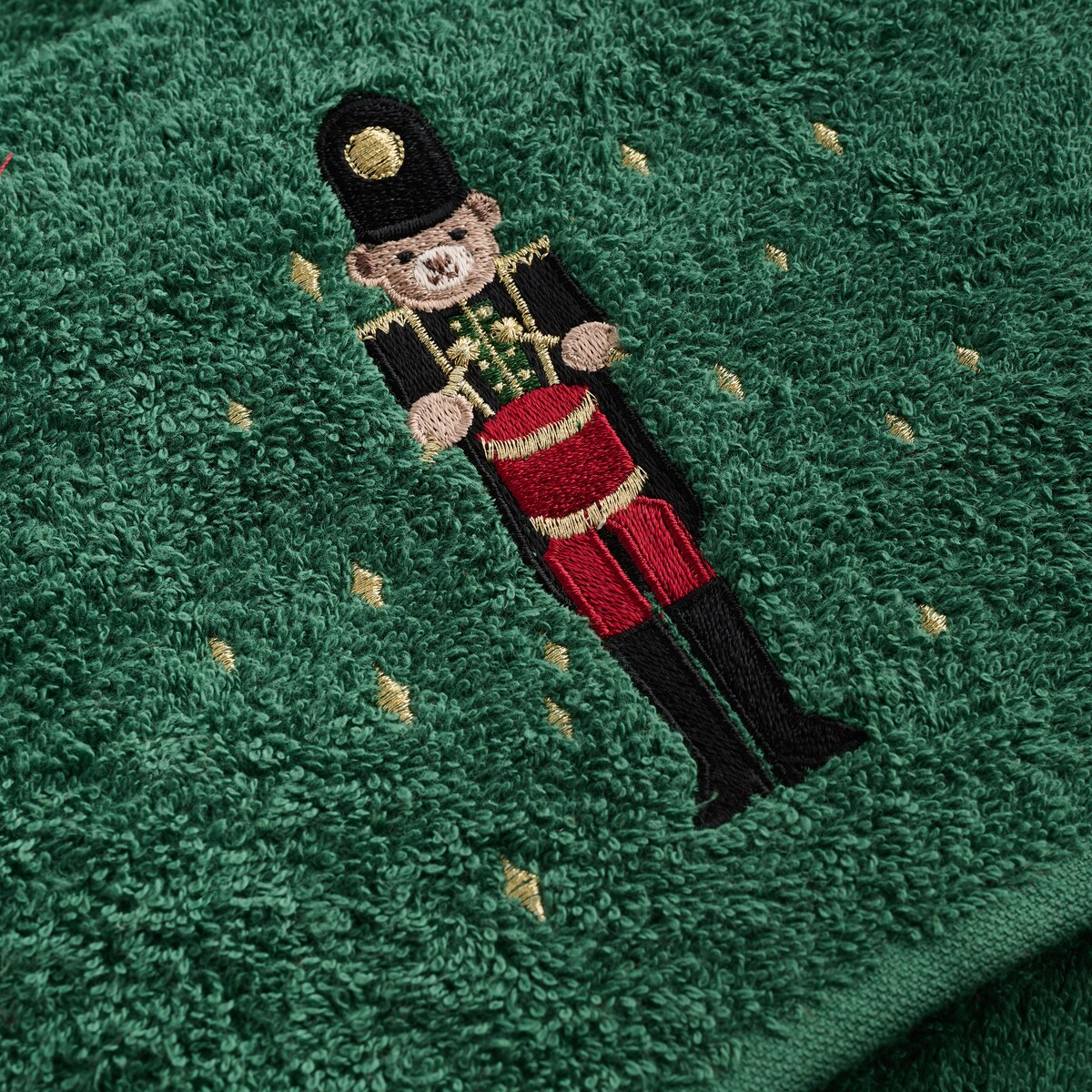 Komplet ręczników dekoracyjnych do twarzy lub rąk 2szt Nutpatcher 30x50 cm z motywem dziadka do orzechów